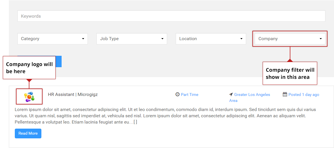Company Filter & Company Details on Simple Job Board Front-end