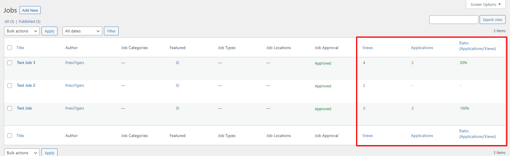 Job-Applications-Counter for Simple Job Board