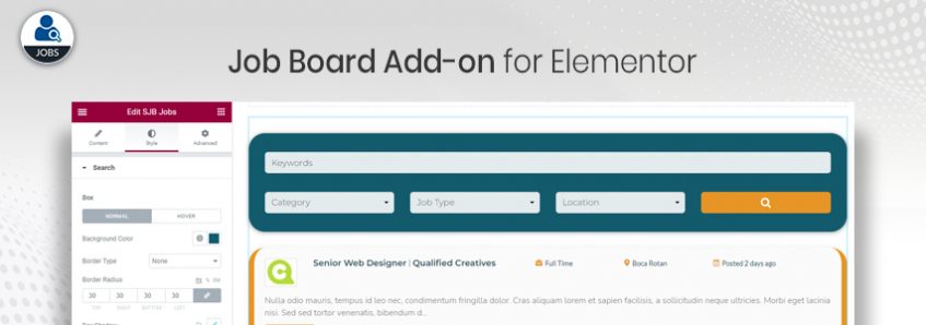 Job Board add-on for Elementor Job Board add-on for Elementor