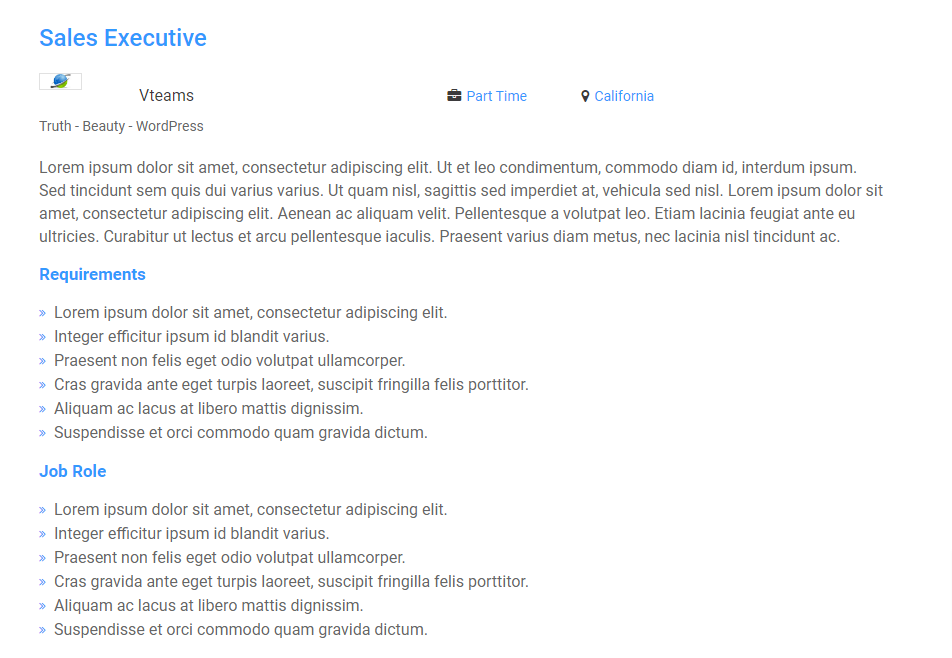 Remove Posted Date from Job Detail Page
