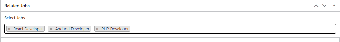 Related Jobs Meta box